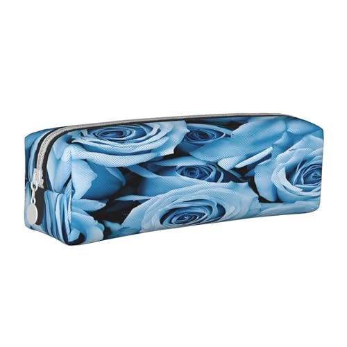 JAYWIS Federmäppchen aus Leder mit Reißverschluss, handgefertigt, Kreuznarbenmuster, kompakt für Schule, Büro und Reisen, weiß, Einheitsgröße, Kosmetikkoffer von JAYWIS