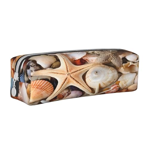 JAYWIS Federmäppchen aus Leder mit Reißverschluss, handgefertigt, Kreuznarbenmuster, kompakt für Schule, Büro und Reisen, weiß, Einheitsgröße, Kosmetikkoffer von JAYWIS