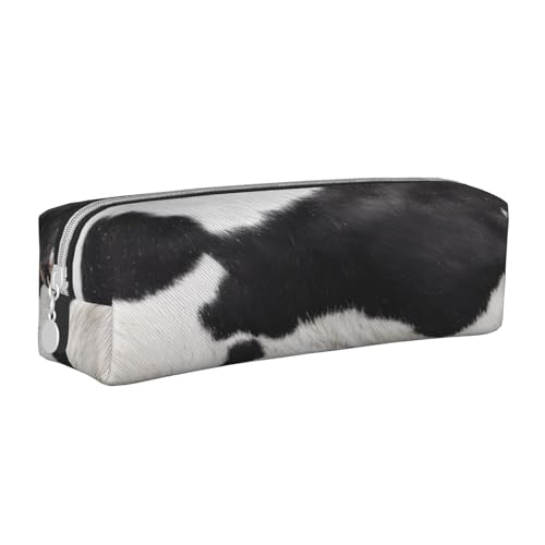 JAYWIS Federmäppchen aus Leder mit Reißverschluss, handgefertigt, Kreuznarbung, kompakt für Schule, Büro und Reisen, weiß, Einheitsgröße, Kosmetikkoffer von JAYWIS