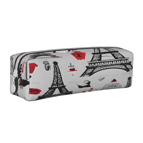 JAYWIS Federmäppchen aus Leder mit Reißverschluss, handgefertigt, für Schule, Büro und Reisen, weiß, Einheitsgröße, Kosmetikkoffer von JAYWIS