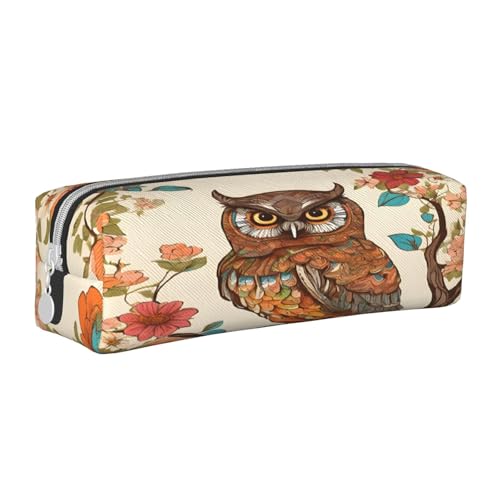 JAYWIS Federmäppchen aus Leder mit Reißverschluss, handgefertigt, gekreuzt, kompakt für Schule, Büro und Reisen, weiß, Einheitsgröße, Kosmetikkoffer von JAYWIS