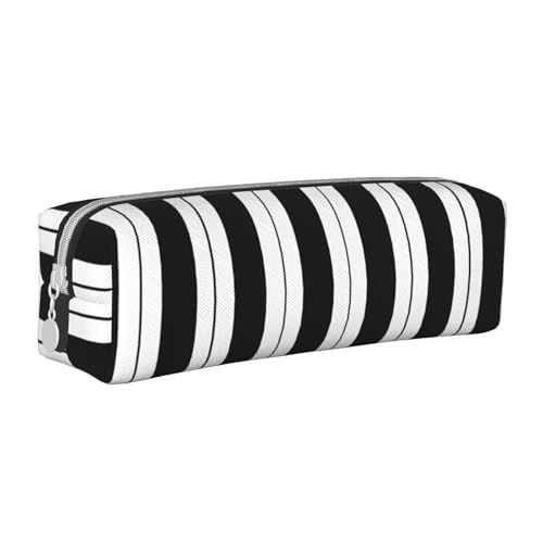 JAYWIS Federmäppchen aus Leder mit Reißverschluss, handgefertigt, gekreuzt, kompakt für Schule, Büro und Reisen, weiß, Einheitsgröße, Kosmetikkoffer von JAYWIS