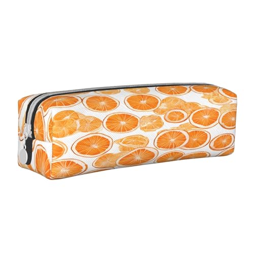 JAYWIS Federmäppchen aus Leder mit Reißverschluss, handgefertigt, gekreuzt, kompakt für Schule, Büro und Reisen, weiß, Einheitsgröße, Kosmetikkoffer von JAYWIS