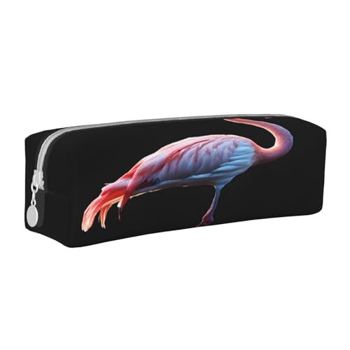 JAYWIS Federmäppchen aus Leder mit abstraktem Flamingo-Druck, mit Reißverschluss, handgefertigt, Crossgrain, kompakt für Schule, Büro und Reisen, weiß, Einheitsgröße, Kosmetikkoffer JAYWIS Federmäppchen aus Leder mit abstraktem Flamingo-Druck, mit Reißverschluss, handgefertigt, Crossgrain, kompakt für Schule, Büro und Reisen, weiß, Einheitsgröße, Kosmetikkoffer von JAYWIS