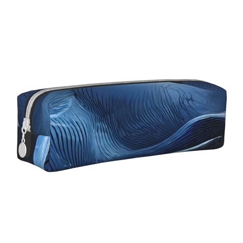 JAYWIS Federmäppchen aus Leder mit abstraktem polygonalem Raum, mit Reißverschluss, handgefertigt, Crossgrain, kompakt für Schule, Büro und Reisen, weiß, Einheitsgröße, Kosmetikkoffer von JAYWIS