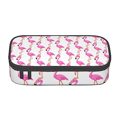 JAYWIS Federmäppchen mit Cartoon-Flamingo-Druck, groß, ästhetisch, Federmäppchen für Mädchen und Jungen, für Schule oder Arbeit, Schreibwaren, Cartoon Flamingo, Einheitsgröße, Schulranzen von JAYWIS