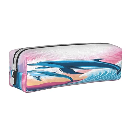 JAYWIS Leder-Federmäppchen mit Reißverschluss, handgefertigt, Kreuznarbung, kompakt für Schule, Büro und Reisen, weiß, Einheitsgröße, Kosmetikkoffer von JAYWIS