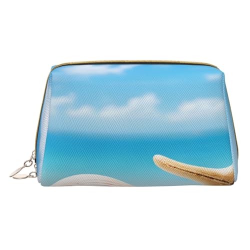 Kosmetiktasche aus PU-Leder mit Reißverschlussfach, kompakter Organizer für Reisen/Geldbörse, weiß, Einheitsgröße von JAYWIS