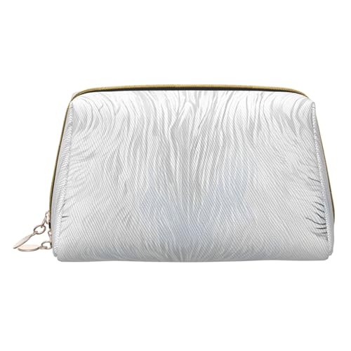Make-up-Tasche aus PU-Leder mit Reißverschluss, kompakter Organizer für Reisen/Geldbörse, weiß, Einheitsgröße von JAYWIS