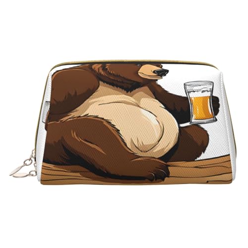 Make-up-Tasche aus PU-Leder mit Reißverschlussfach, kompakter Organizer für Reisen/Geldbörse, weiß, Einheitsgröße von JAYWIS