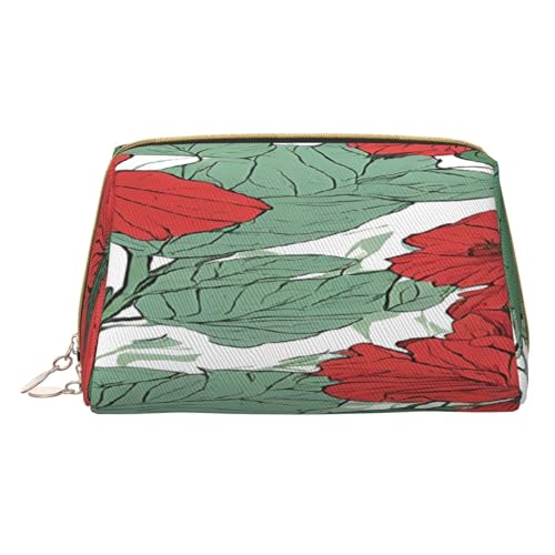 Make-up-Tasche aus PU-Leder mit Reißverschlussfach, kompakter Organizer für Reisen/Geldbörse, weiß, Einheitsgröße von JAYWIS