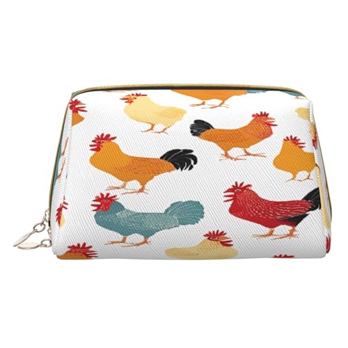 Make-up-Tasche aus PU-Leder mit Reißverschlussfach, kompakter Organizer für Reisen/Geldbörse, weiß, Einheitsgröße von JAYWIS