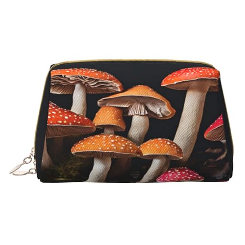 Make-up-Tasche aus PU-Leder mit Reißverschlussfach, kompakter Organizer für Reisen/Geldbörse, weiß, Einheitsgröße von JAYWIS