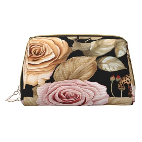 Make-up-Tasche aus PU-Leder mit Reißverschlussfach, kompakter Organizer für Reisen/Geldbörse, weiß, Einheitsgröße von JAYWIS