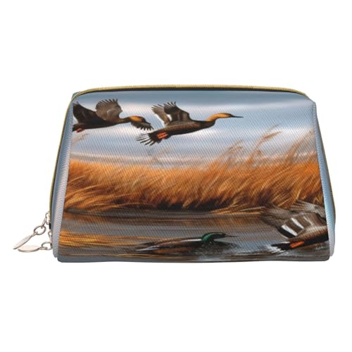 Make-up-Tasche aus PU-Leder mit Reißverschlussfach, kompakter Organizer für Reisen/Geldbörse, weiß, Einheitsgröße von JAYWIS