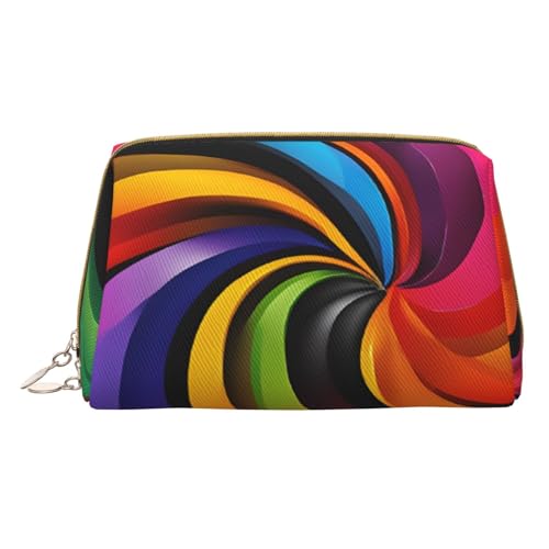 Make-up-Tasche aus PU-Leder mit Reißverschlussfach, kompakter Organizer für Reisen/Geldbörse, weiß, Einheitsgröße von JAYWIS