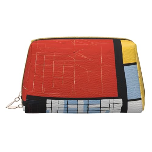 Make-up-Tasche aus PU-Leder mit Reißverschlussfach, kompakter Organizer für Reisen/Geldbörse, weiß, Einheitsgröße von JAYWIS