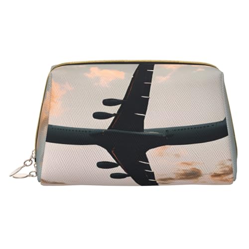 Make-up-Tasche aus PU-Leder mit Reißverschlussfach, kompakter Organizer für Reisen/Geldbörse, weiß, Einheitsgröße von JAYWIS