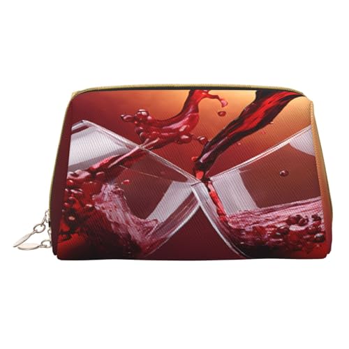 Make-up-Tasche aus PU-Leder mit Reißverschlussfach, kompakter Organizer für Reisen/Geldbörse, weiß, Einheitsgröße von JAYWIS