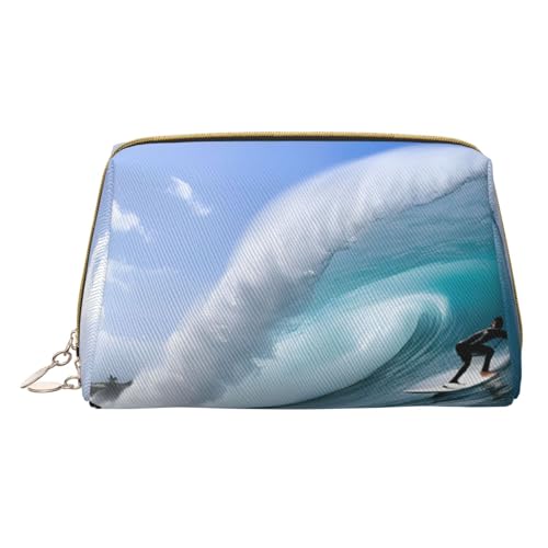 Make-up-Tasche aus PU-Leder mit Reißverschlussfach, kompakter Organizer für Reisen/Geldbörse, weiß, Einheitsgröße von JAYWIS