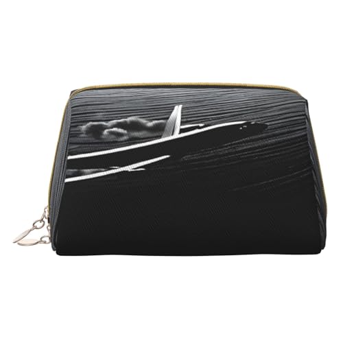 Make-up-Tasche aus PU-Leder mit Reißverschlussfach, kompakter Organizer für Reisen/Geldbörse, weiß, Einheitsgröße von JAYWIS