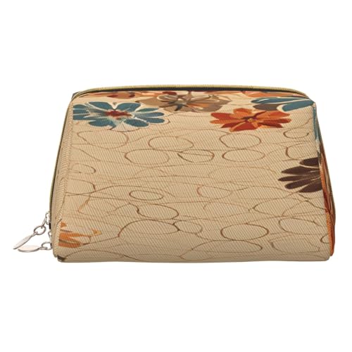 Make-up-Tasche aus PU-Leder mit Reißverschlussfach, kompakter Organizer für Reisen/Geldbörse, weiß, Einheitsgröße von JAYWIS