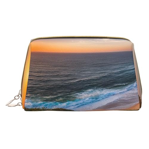 Make-up-Tasche aus PU-Leder mit Reißverschlussfach, kompakter Organizer für Reisen/Geldbörse, weiß, Einheitsgröße von JAYWIS