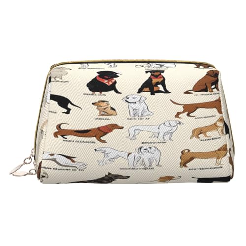 Make-up-Tasche aus PU-Leder mit Reißverschlussfach, kompakter Organizer für Reisen/Geldbörse, weiß, Einheitsgröße von JAYWIS