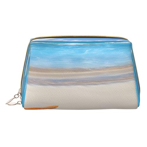 Make-up-Tasche aus PU-Leder mit Reißverschlussfach, kompakter Organizer für Reisen/Geldbörse, weiß, Einheitsgröße von JAYWIS