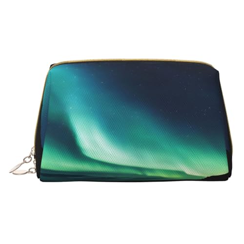 Make-up-Tasche aus PU-Leder mit Reißverschlussfach, kompakter Organizer für Reisen/Geldbörse, weiß, Einheitsgröße von JAYWIS