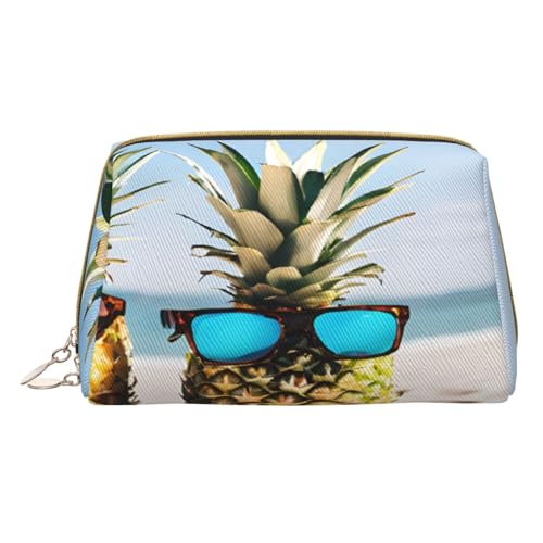 Make-up-Tasche aus PU-Leder mit Reißverschlussfach, kompakter Organizer für Reisen/Geldbörse, weiß, Einheitsgröße von JAYWIS