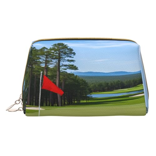 Make-up-Tasche aus PU-Leder mit Reißverschlussfach, kompakter Organizer für Reisen / Geldbörse, weiß, Einheitsgröße von JAYWIS