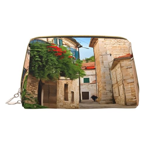 Make-up-Tasche aus PU-Leder mit Reißverschlussfach, kompakter Organizer für Reisen / Geldbörse, weiß, Einheitsgröße von JAYWIS