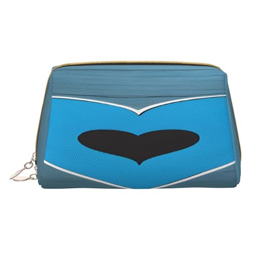 Make-up-Tasche aus PU-Leder mit Reißverschlussfach, kompakter Organizer für Reisen / Geldbörse, weiß, Einheitsgröße von JAYWIS