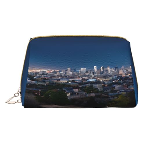 Make-up-Tasche aus PU-Leder mit Reißverschlussfach, kompakter Organizer für Reisen / Geldbörse, weiß, Einheitsgröße von JAYWIS