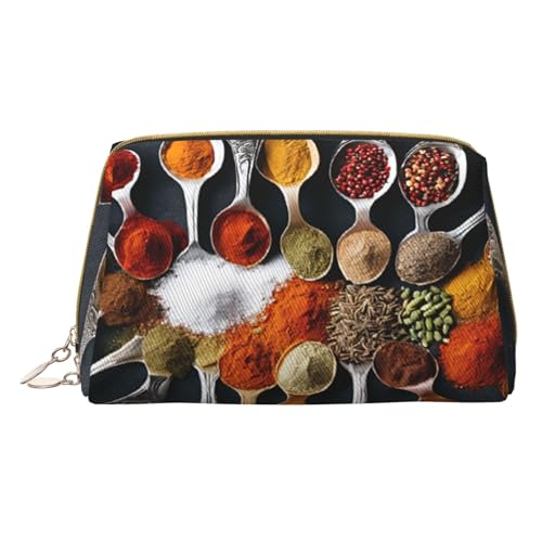 Make-up-Tasche aus PU-Leder mit Reißverschlussfach, kompakter Organizer für Reisen / Geldbörse, weiß, Einheitsgröße von JAYWIS