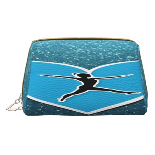 Make-up-Tasche aus PU-Leder mit Reißverschlussfach, kompakter Organizer für Reisen / Geldbörse, weiß, Einheitsgröße von JAYWIS