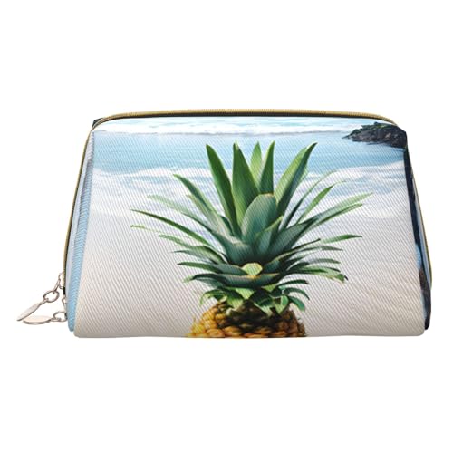 Make-up-Tasche aus PU-Leder mit Reißverschlussfach, kompakter Organizer für Reisen und Geldbeutel, weiß, Einheitsgröße von JAYWIS