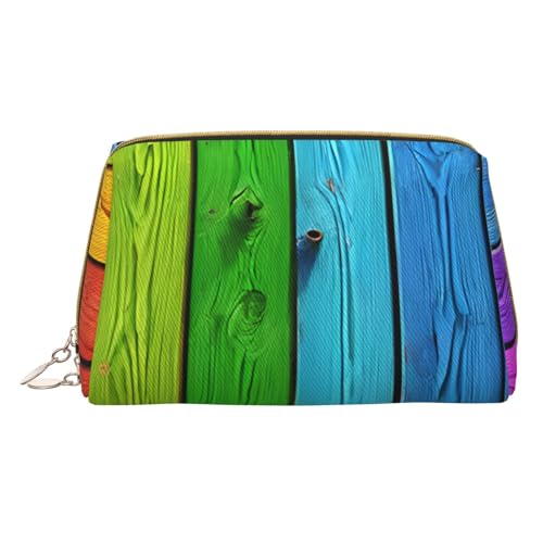 Make-up-Tasche aus PU-Leder mit Reißverschlussfach, kompakter Organizer für Reisen und Geldbeutel, weiß, Einheitsgröße von JAYWIS