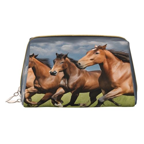 Make-up-Tasche aus PU-Leder mit Reißverschlussfach, kompakter Organizer für Reisen und Geldbörse, weiß, Einheitsgröße von JAYWIS