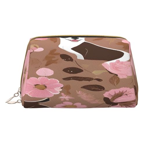 Make-up-Tasche aus PU-Leder mit Reißverschlussfach, kompakter Organizer für Reisen und Geldbörsen, weiß, Einheitsgröße von JAYWIS