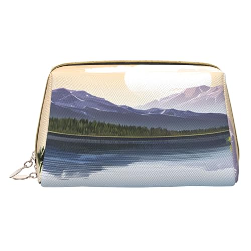 Make-up-Tasche aus PU-Leder mit Reißverschlussfach, kompakter Organizer für Reisen und Geldbörsen, weiß, Einheitsgröße von JAYWIS