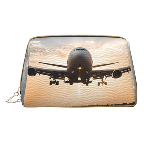 Make-up-Tasche aus PU-Leder mit Reißverschlusstasche, kompakter Organizer für Reise/Geldbörse, weiß, Einheitsgröße von JAYWIS