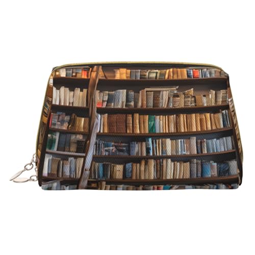 Make-up-Tasche aus PU-Leder mit Reißverschlusstasche, kompakter Organizer für Reisen/Geldbörse, weiß, Einheitsgröße von JAYWIS