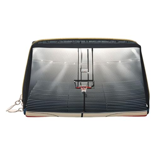 Make-up-Tasche aus PU-Leder mit Reißverschlusstasche, kompakter Organizer für Reisen/Geldbörse, weiß, Einheitsgröße von JAYWIS