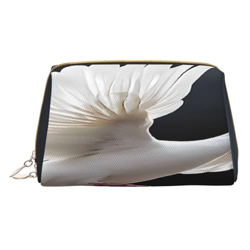 Make-up-Tasche aus PU-Leder mit Reißverschlusstasche, kompakter Organizer für Reisen/Geldbörse, weiß, Einheitsgröße von JAYWIS