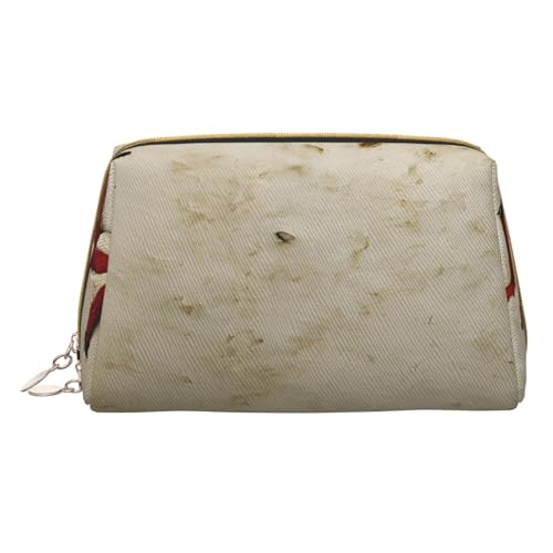 Make-up-Tasche aus PU-Leder mit Reißverschlusstasche, kompakter Organizer für Reisen/Geldbörse, weiß, Einheitsgröße von JAYWIS