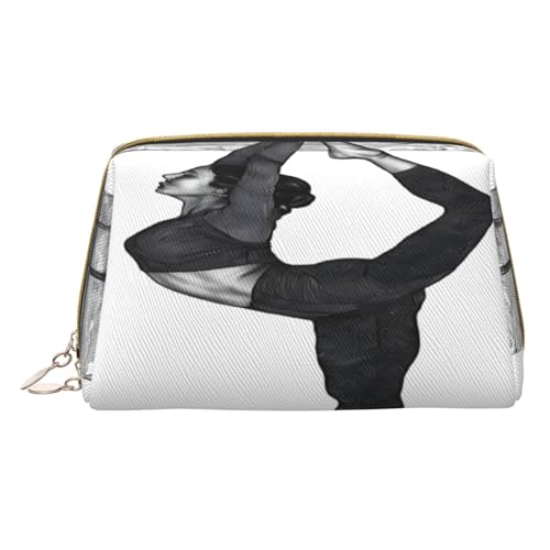 Make-up-Tasche aus PU-Leder mit Reißverschlusstasche, kompakter Organizer für Reisen / Geldbörse, weiß, Einheitsgröße von JAYWIS