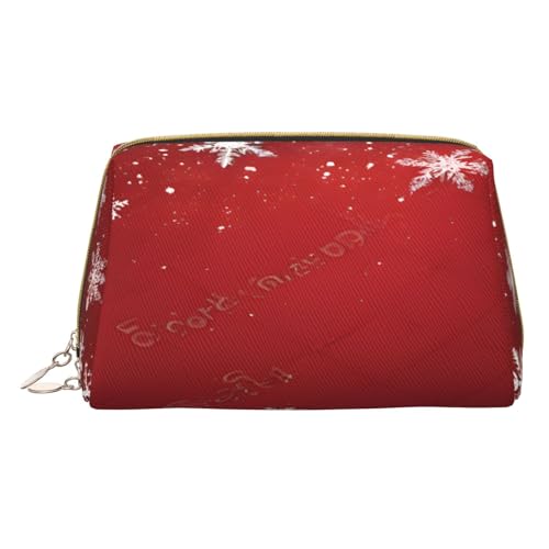 Make-up-Tasche aus PU-Leder mit Reißverschlusstasche, kompakter Organizer für Reisen und Geldbörse, weiß, Einheitsgröße von JAYWIS