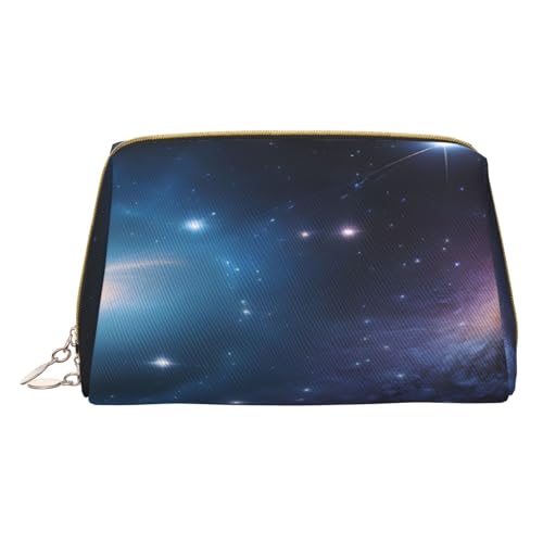 Make-up-Tasche aus PU-Leder mit Reißverschlusstasche, kompakter Organizer für Reisen und Geldbörse, weiß, Einheitsgröße von JAYWIS